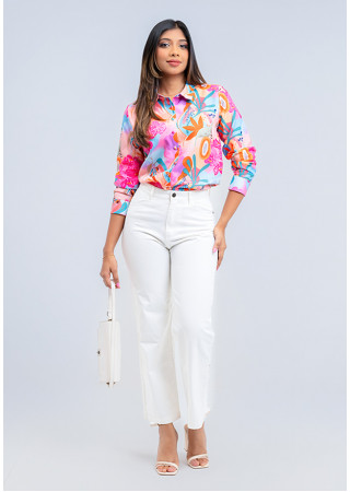 LISA PINK PRINTED BLOUSE 